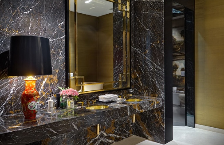 Paredes e Bancada M�rmore Black & Gold