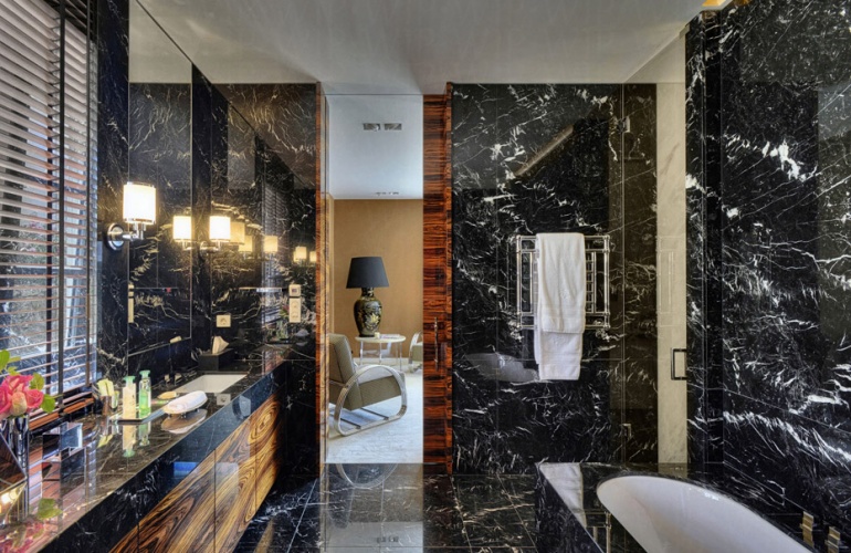 Pavimento e Paredes M�rmore Negro Marquina